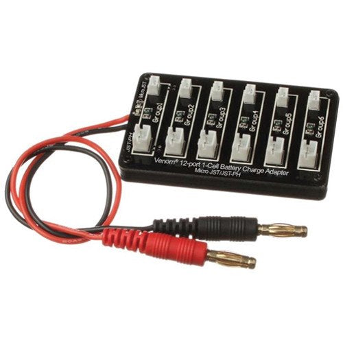 12 PORT 1-CELL BATTERY CHARGER ADAPTOR