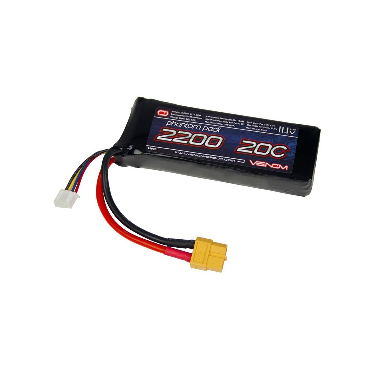 LiPo 3S 11.1V 2200mAh 20C Uni 2.0 DJI Phantom