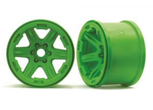 Wheels 3.8" (green) (2) (17mm splined)