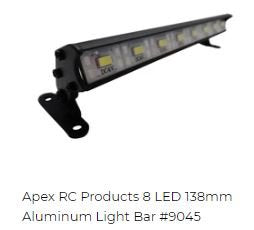 Apex RC Products 8 LED 138mm Aluminum Light Bar #9045