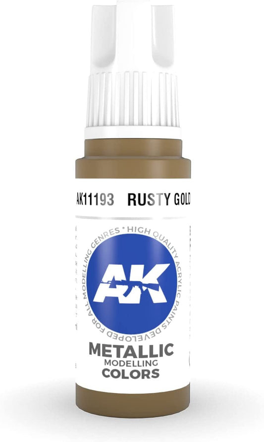 Rusty Gold Metallic Acrylic Paint 17ml Bottle