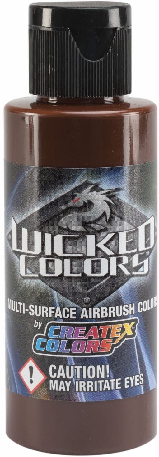 Wicked Detail Raw Umber Createx 2 oz. Bottle Wicked Airbrush Color