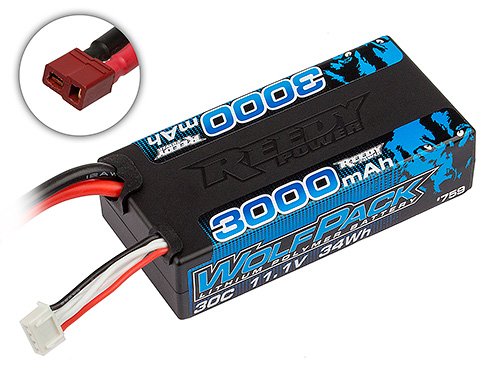 Wolfpack LiPo 3000mAh 30C 11.1V Shorty & T-plug