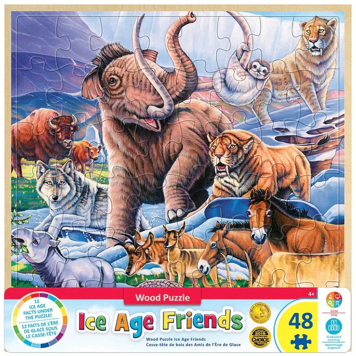 Wood Fun Facts - Ice Age Friends 48pc Wood Puzzle