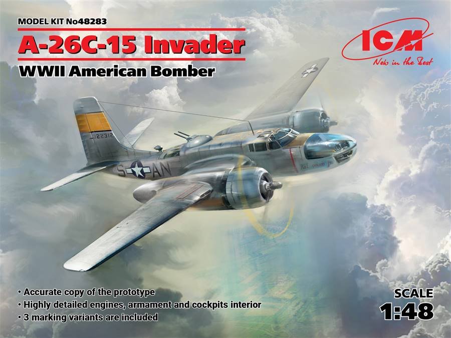 WWII USAF A-26C 15 Invader Bomber 1:48