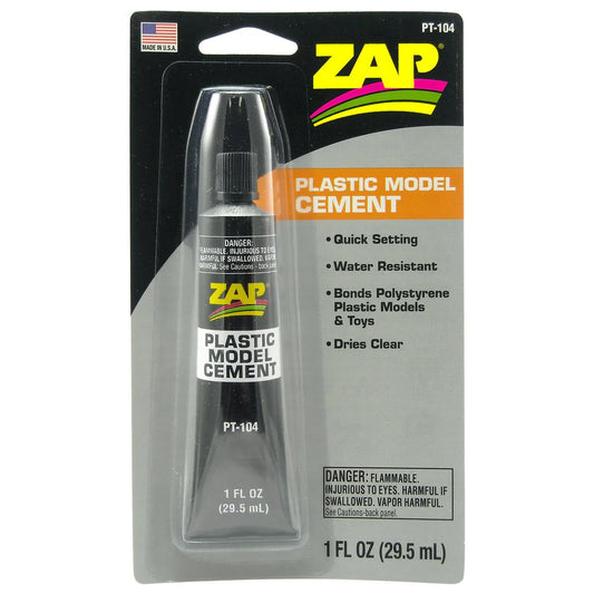 Zap Plastic Model Cement - 1oz 29.6mL Tube