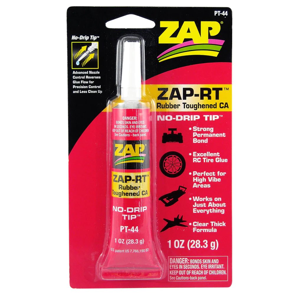 Zap-RT(TM) Rubber-Toughened Cyanoacrylate CA Adhesive - 1oz  29.6mL Tube