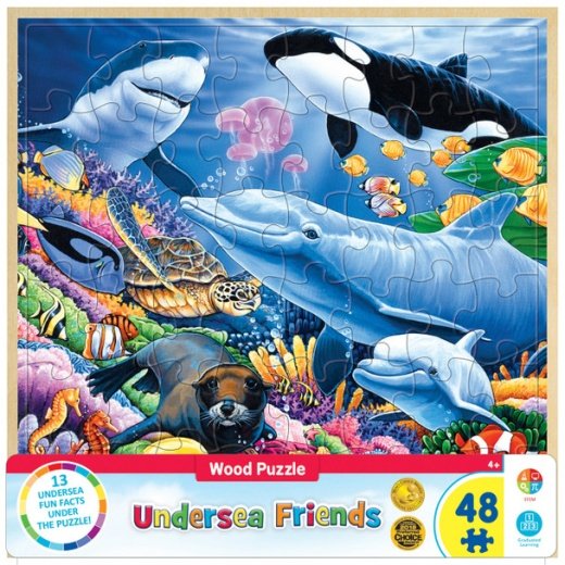 Wood Fun Facts - Undersea Friends 48pc Wood Puzzle